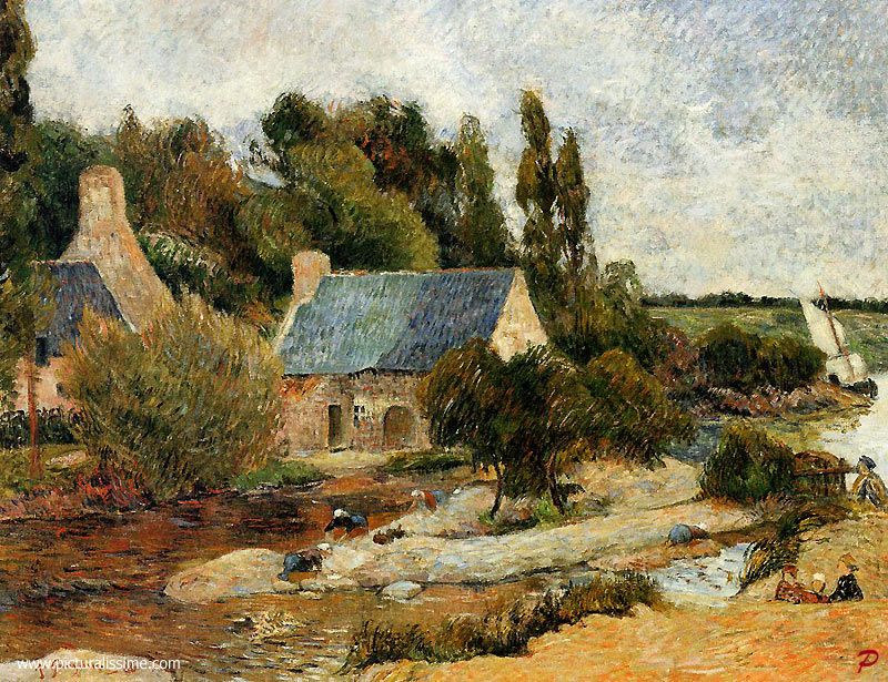 Paul Gauguin Les Lavandieres A Pont Aven 